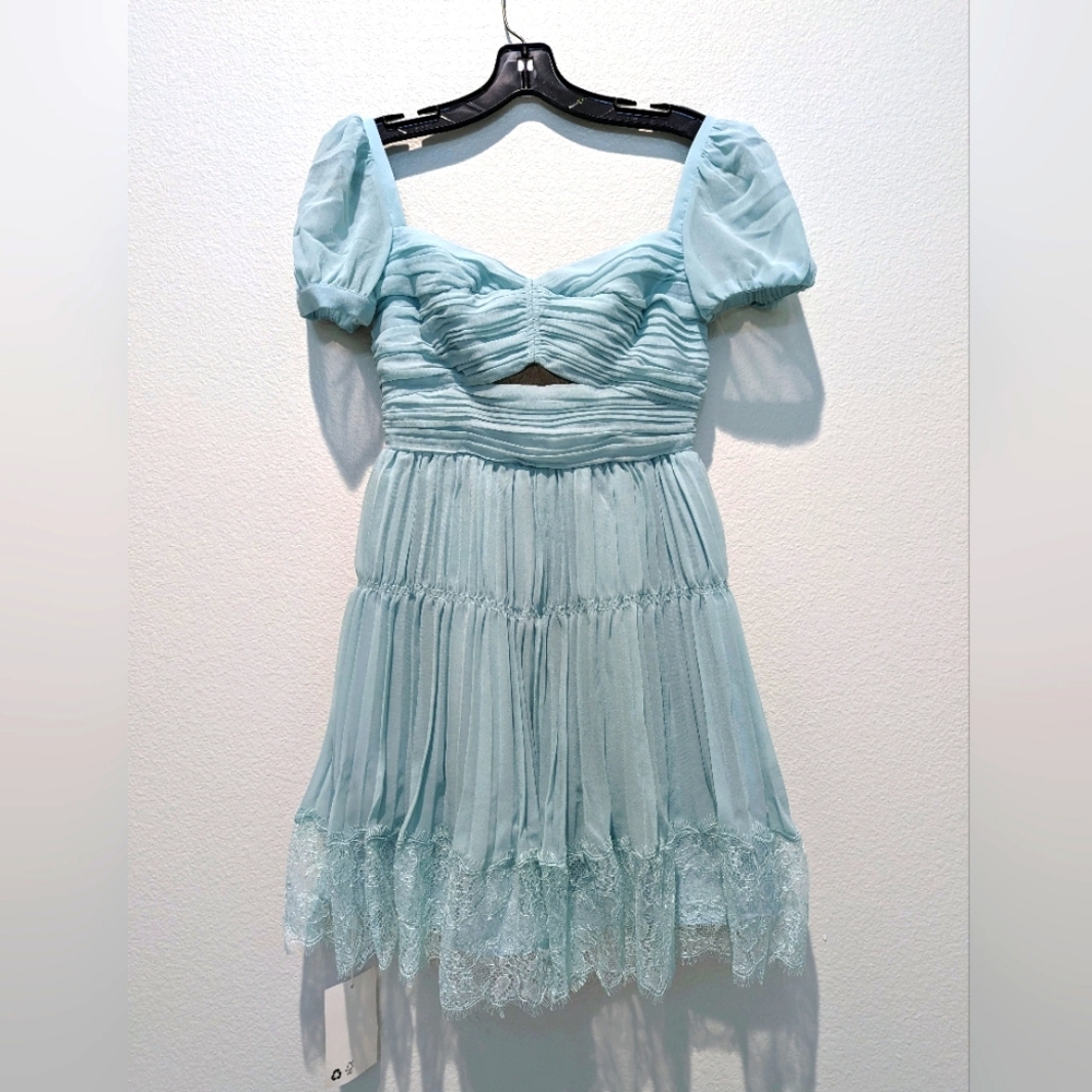 Self-Portrait Chiffon Cutout Minidress